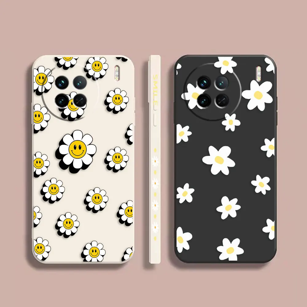 

Case For VIVO X21I X21S X23 X27 X30 X50 X60 X70 PRO PLUS Colour Simple Liquid Silicone Case Smiley Face Sunflower