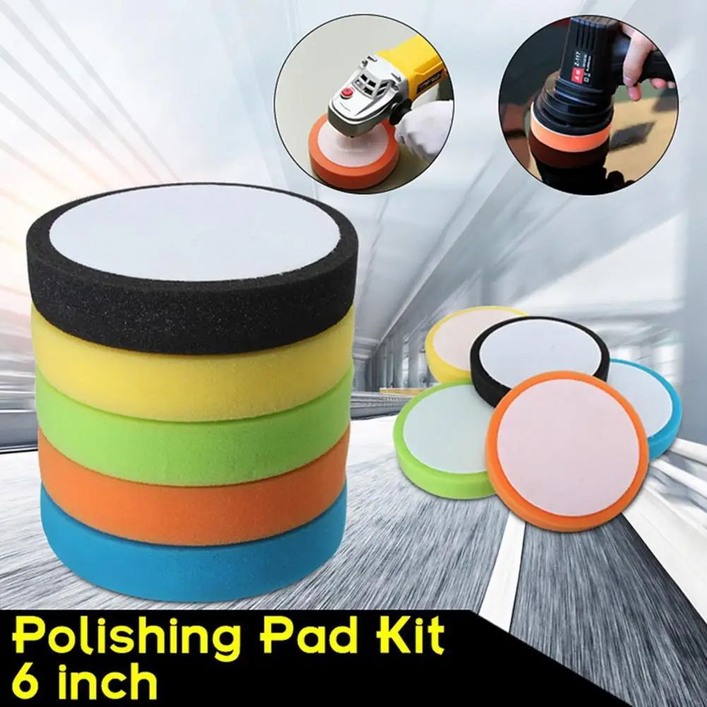 

6 Inch 150mm Sponge Buffer Polisher Soft Polishing Sponge Scratch Removing Waxing Round Polishing Pad for Car