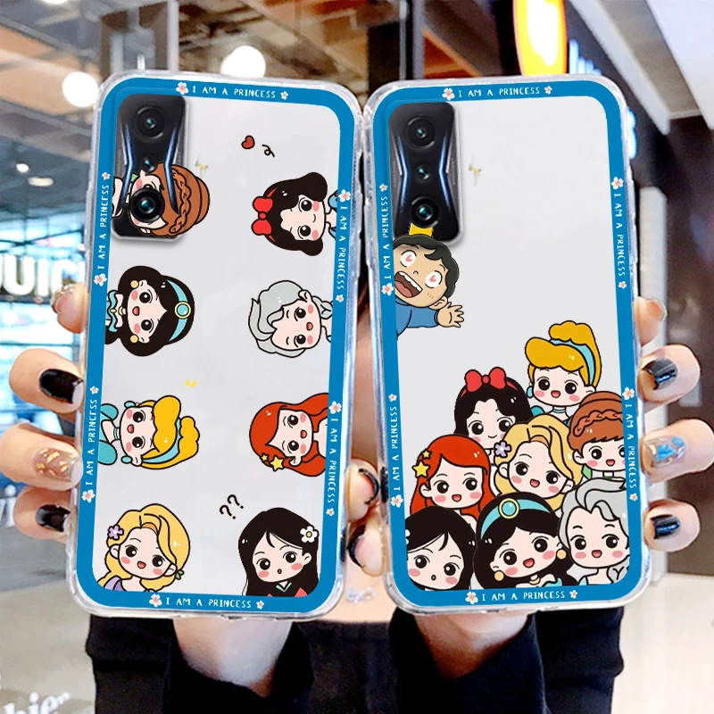 

Disney Princess Cute Transparent Phone Case For Xiaomi Redmi K60 K50 K40 Gaming K30 K20 A1 Pro 5G 12C 11 10X 9T 9