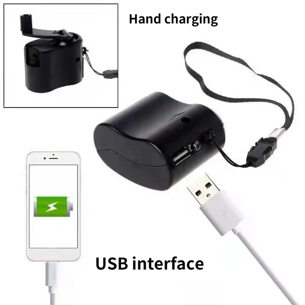 hand crank charger portable safe charging usb port mobile phone tablet manual emergency dynamo for outdoor free global shipping