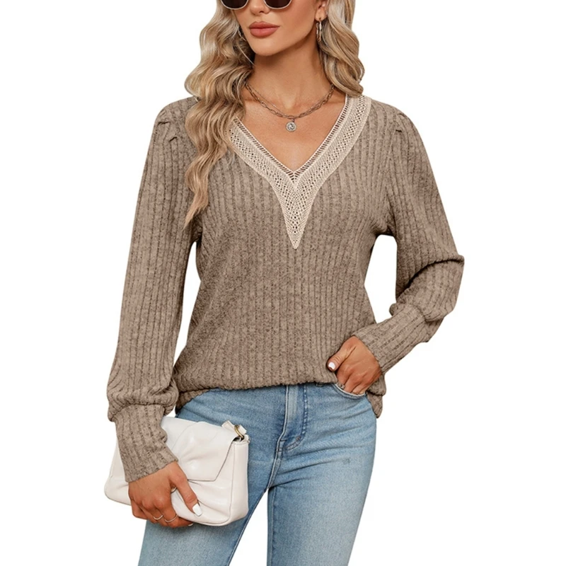 

Fashion Solid Long Sleeve Shirt Womens Casual O-neck Blouses Loose Fit Shirts