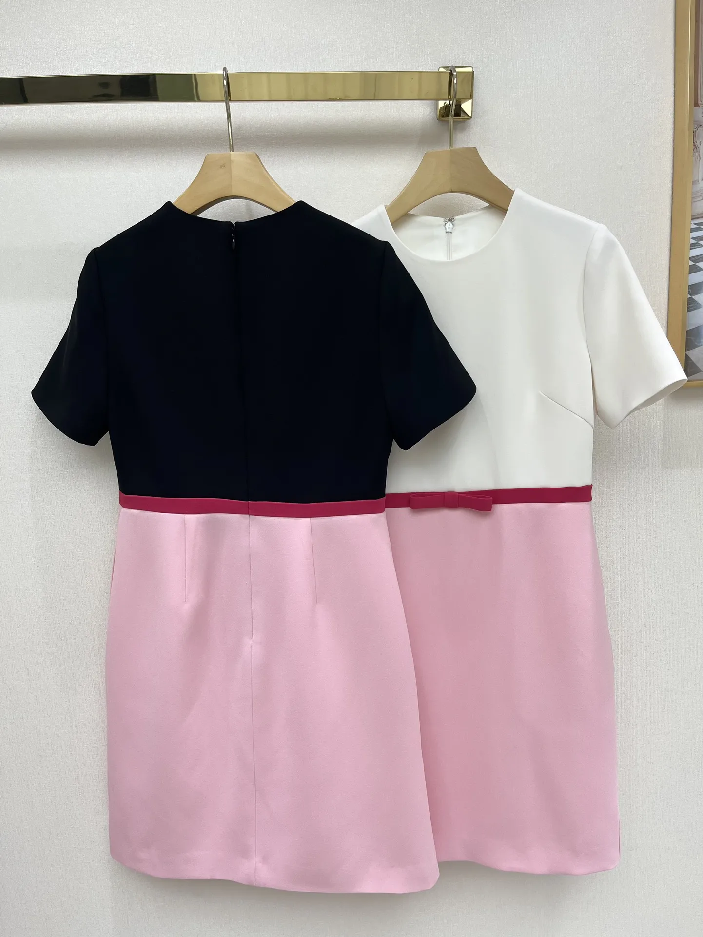 

Female Clothing Woman Clothes Women's Dress Party Elegant Dresses Spring/Summer 2023 O-neck Color Blocking Bow Casual Dresses