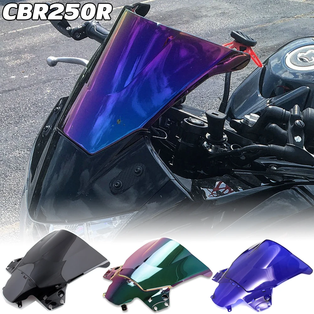 

Ветровое стекло для мотоцикла Honda CBR250R MC41 11 2012 2013 2014 2015 CBR 250R ветровой дефлектор двойной пузырьковый козырек