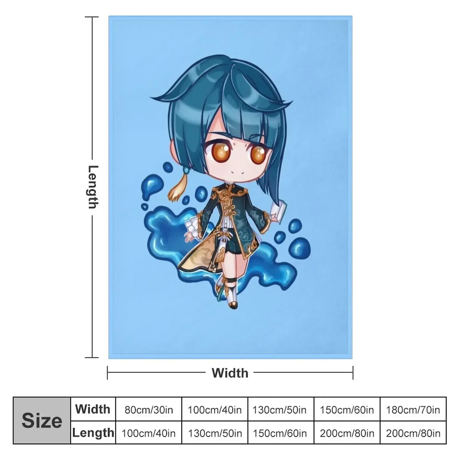 Новое одеяло Xingqiu chibi туристические фланелевые утяжеленные одеяла для пикника