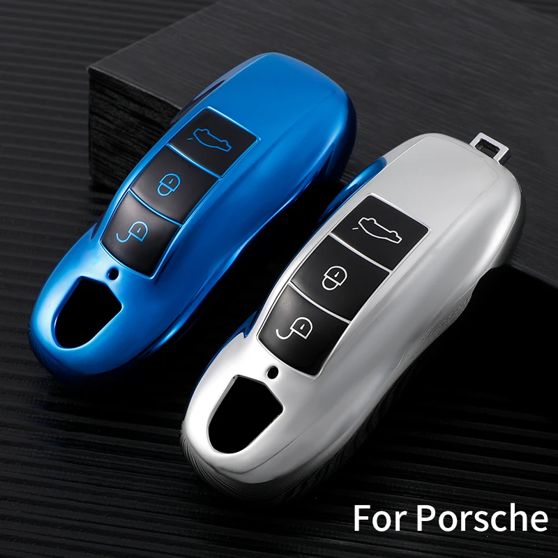 

TPU Car Key Case Cover Fob Shell Holder For Porsche Cayenne Macan Panamera Cayman 958 911 718 918 987 Gt3 Boxster Accessories