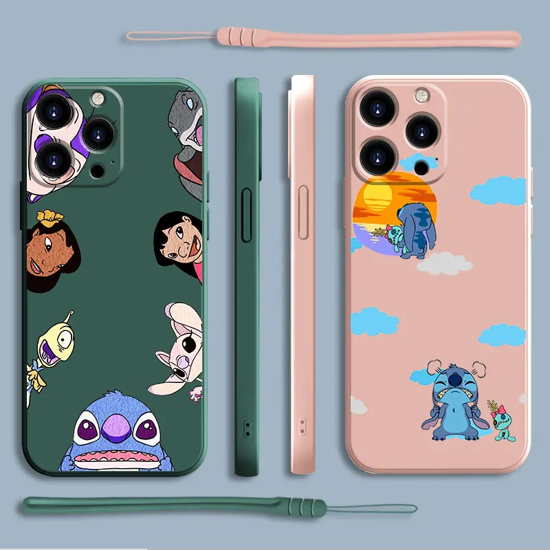 

Тонкий Модный чехол для телефона iPhone 13 Pro Max 7 12 Mini 8 Plus 11 XR XS 11pro SE 2020 8 plus X Stitch with Friends, чехол с жидкостью