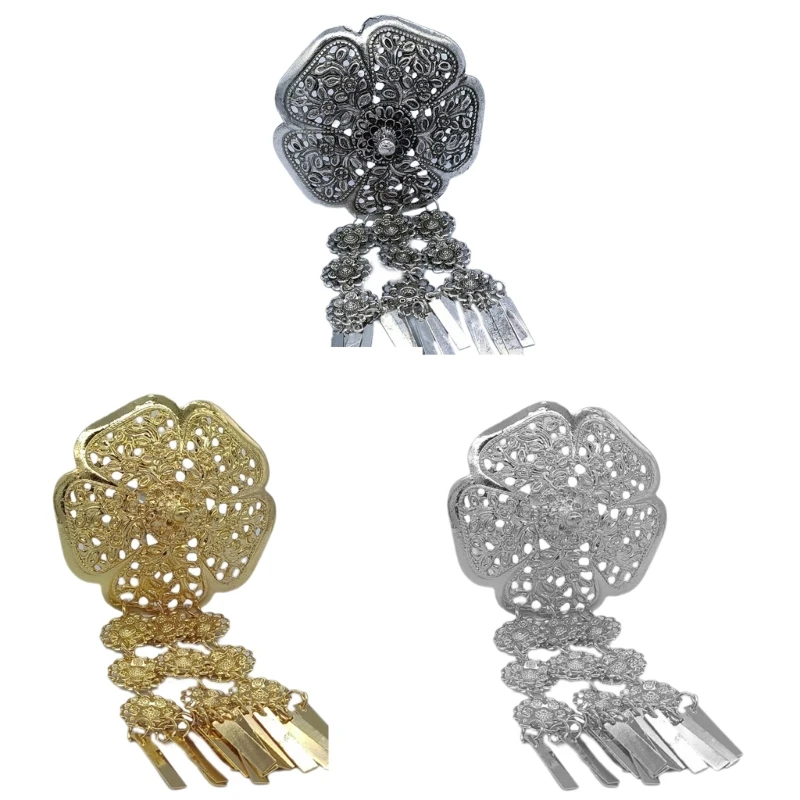

Woman Carved Flower Shape Hair Stick Exotic Style Hairpin for Girl Vacation