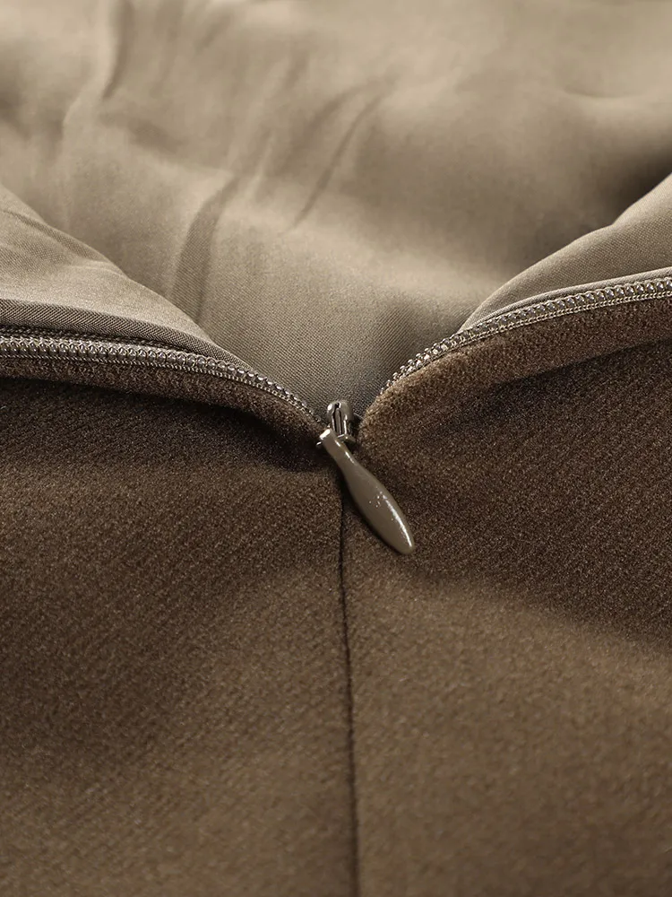 Женская шерстяная юбка с леопардовым принтом черная или коричневая