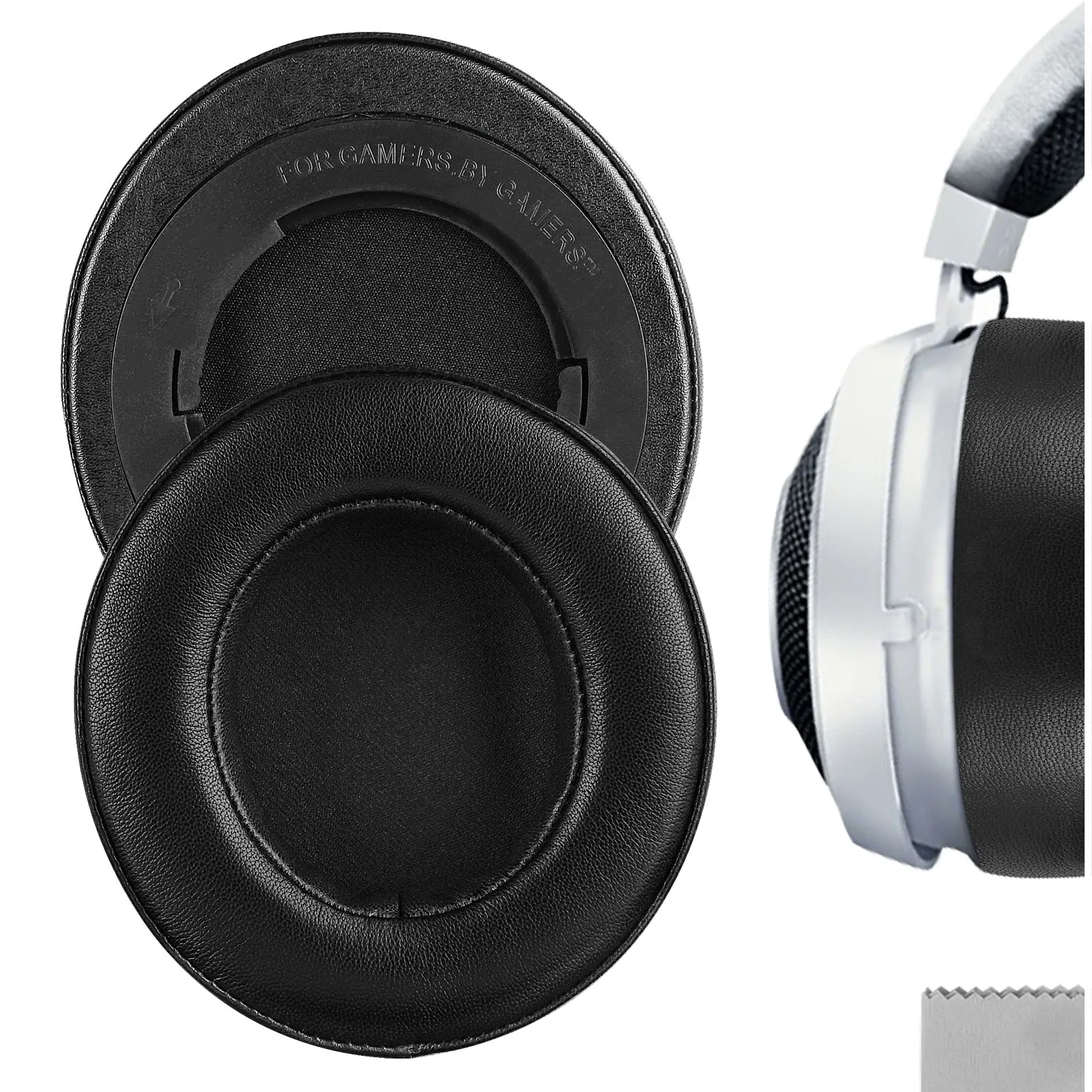 

Geekria Elite Sheepskin Replacement Ear Pads for Razer Kraken Pro V2, Kraken 7.1 V2, Stormtrooper