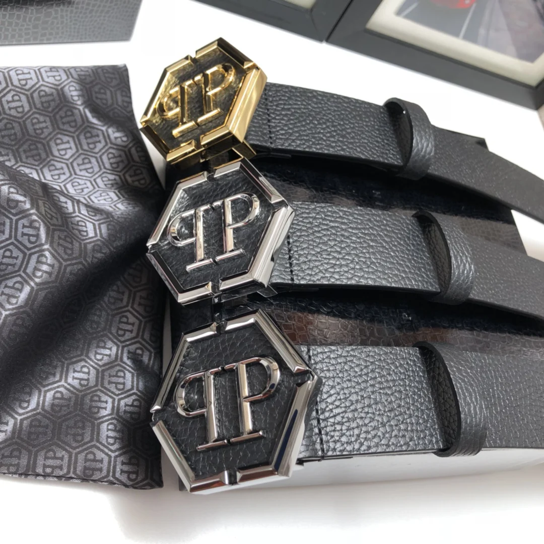

2023SS New Fashion High Quality Men cowhide material Leather Simple Metal Buckle Leisure Business Belt Plein Waistband Belts