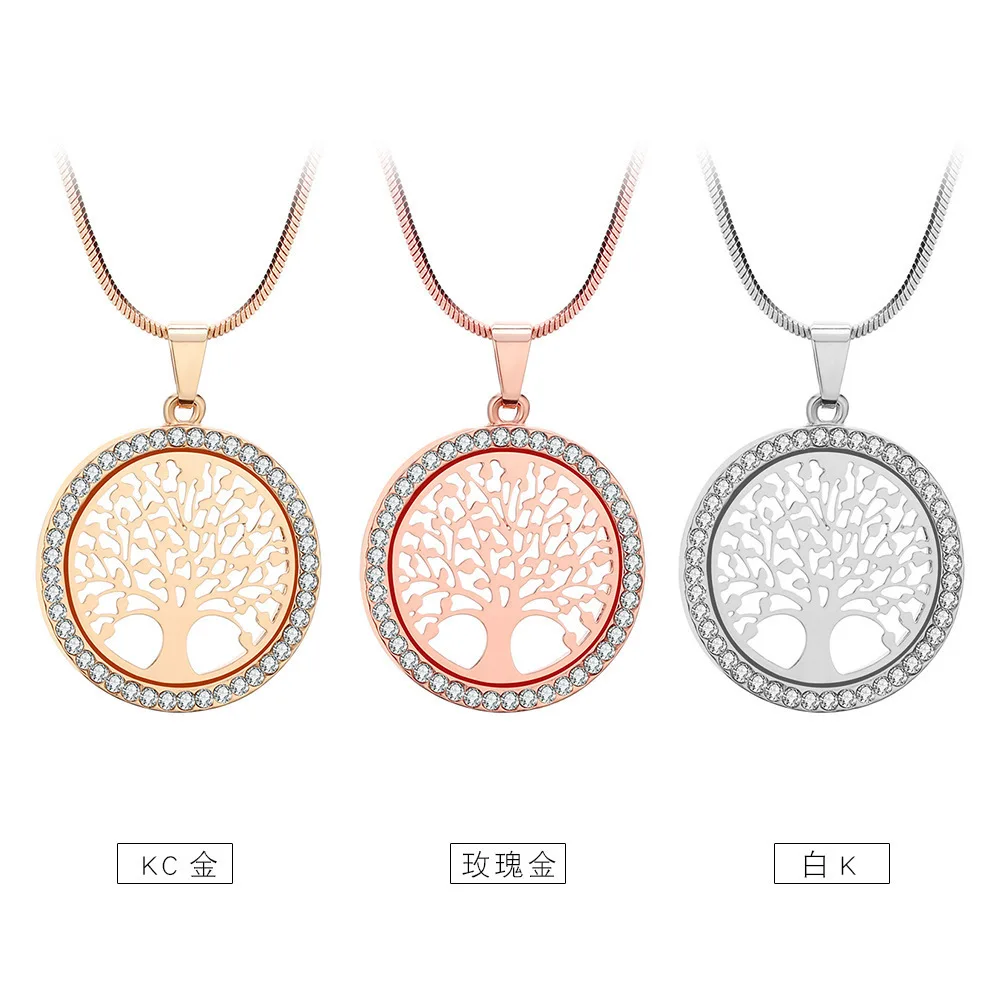 Ожерелье с круглым полым бриллиантом Европейская и американская креативная