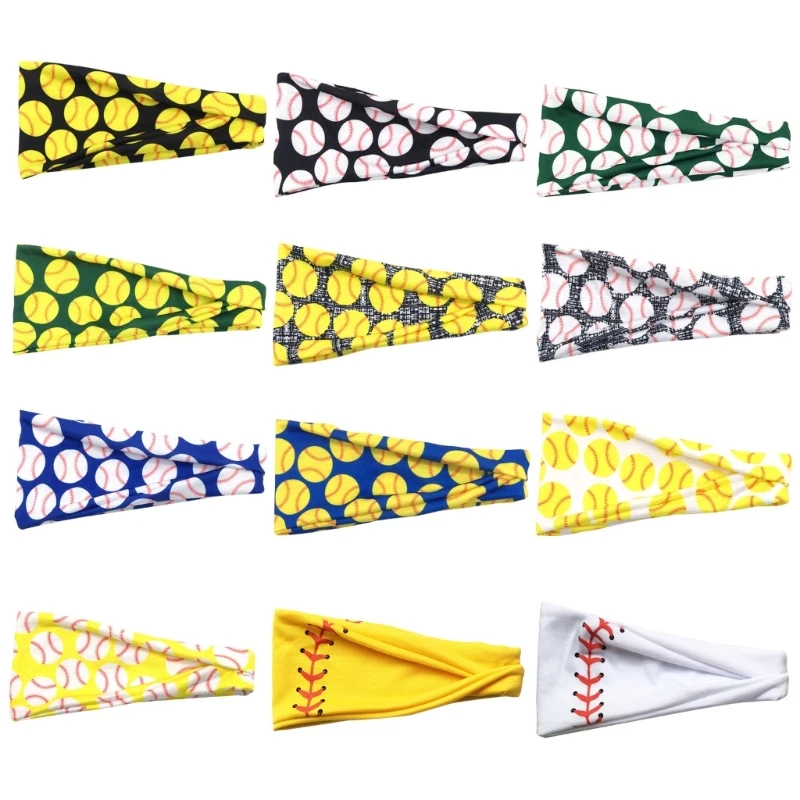 

Sweatband Headband Workout Head-Bands Hairband Baseball Headband Sports Headband Nonslip Stretchy Sweat Bands Headband