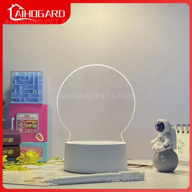 

White Base Handwriting Night Light With Mark Pen Lampshade Message Board Lamp Usb Message Board Holiday Light For Desk Creative