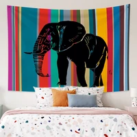 mural colorful pop elephant tapestry wall hanging bohemian hippie bedroom background printing ins abstract room home decor