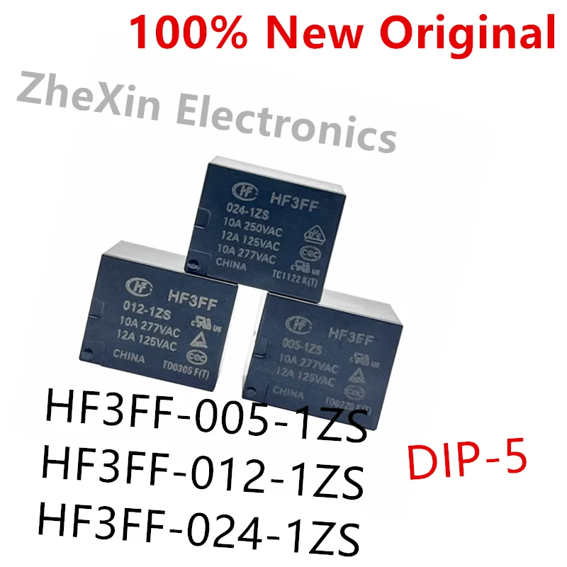 10PCS/Lot HF3FF-005-1ZS 、HF3FF-012-1ZS 、HF3FF-024-1ZS DIP-5 New high-power relay HF3FF/005-1ZS、HF3FF/012-1ZS、HF3FF/024-1ZS