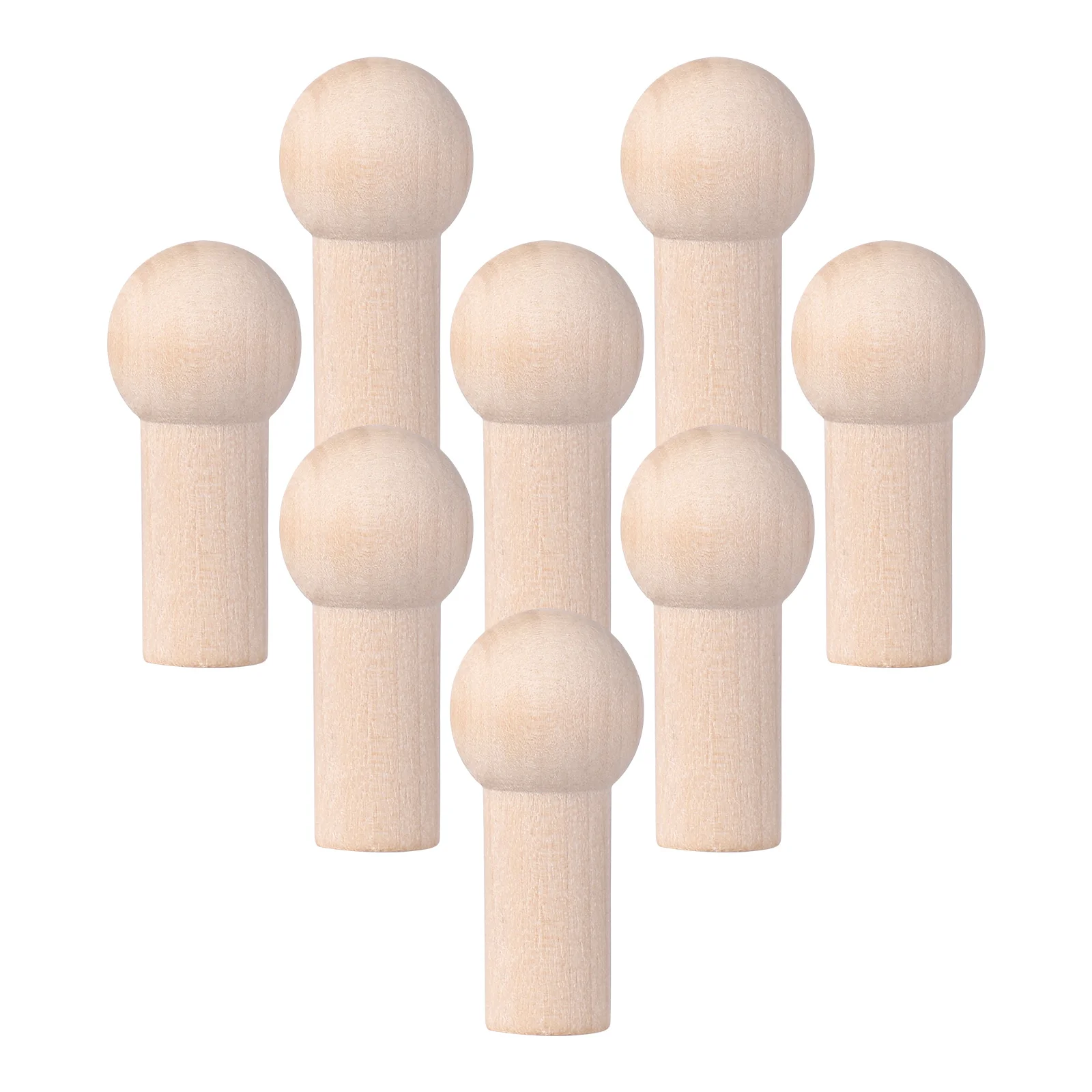 

Yardwe 8pcs Unfinished Wooden Pegs Simple Pegs with Screw Nut Hook Accessories