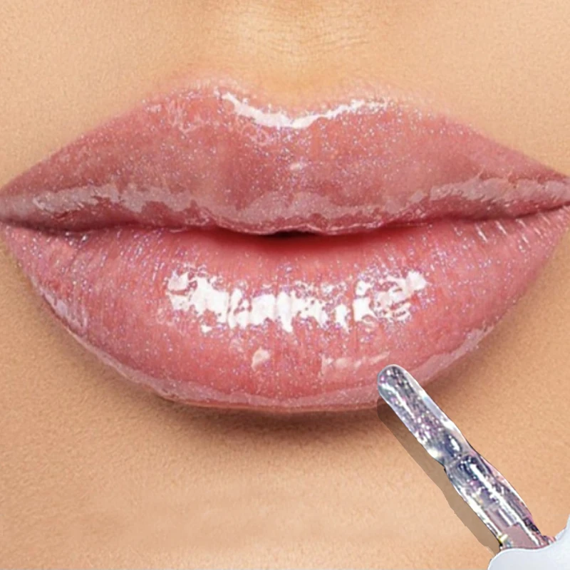 

Mirror Water Glitter Lip Gloss Clear Glass Lip Oil Liquid Lipstick Lipgloss Moisturizing Natural High Gloss Lip Oil Care Makeup