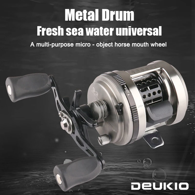 Катушка для заброса приманки DEUKIO DX 9 + 1BB макс. усилие фрикциона 6 кг передаточное