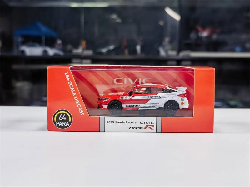 PARA 1:64 Honda Civic FL5Civic TypeR 2023 модель автомобиля из сплава дисплей подарок