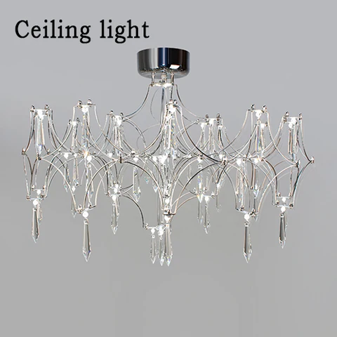 Хрустальная люстра, современный потолочный светильник для гостиной, столовой, дизайнерская лампа-Светлячок, скандинавский домашний декор