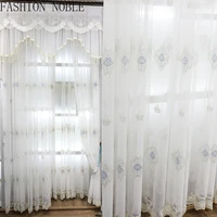 fashion noble light luxury embroidered curtain tulle for living room bedroom dinning room