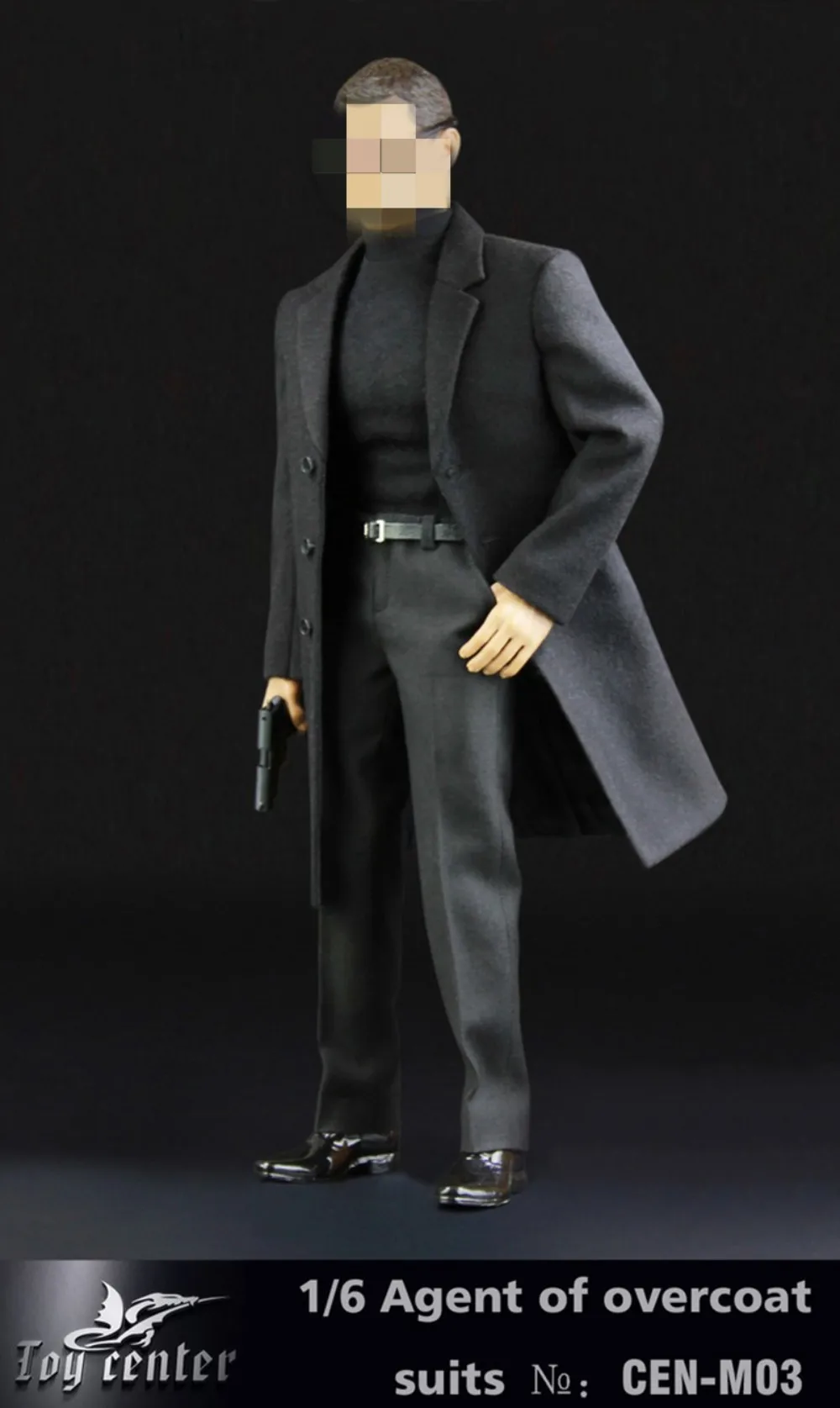 

Toy Center CEN-M03 1/6 Male Soldier Gentleman Attire Agent Coat Suit Black Windbreak Set Fit 12'' Action Figure Body For Fans DI