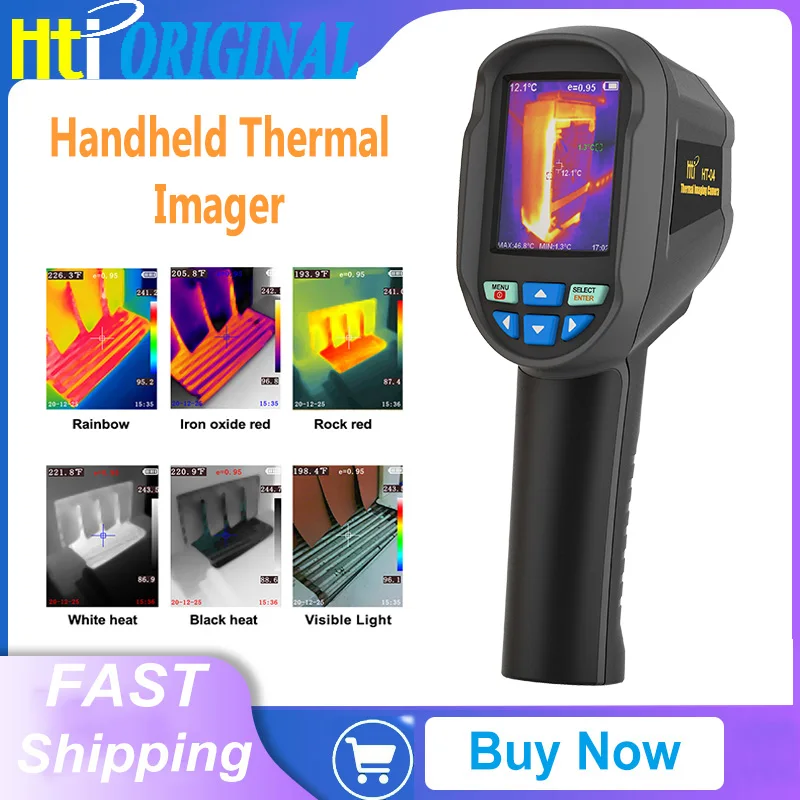 

HTI 120x90 Resolution Thermal Imager HT-03 Handheld Infrared Thermal Imaging Camera Temperature Detect for Pipe Floor Heating