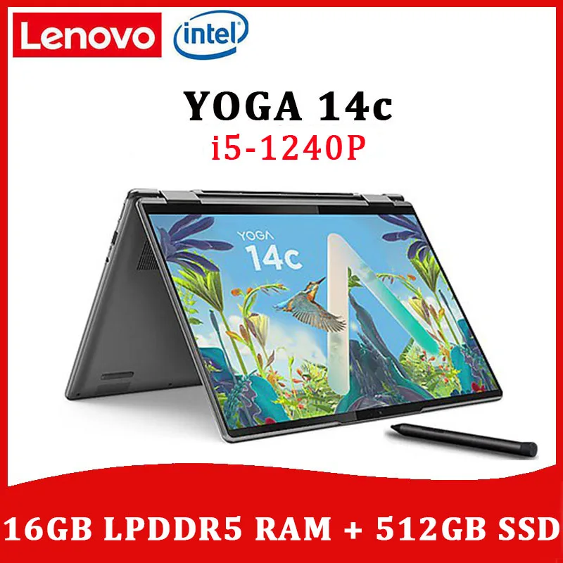 Lenovo Laptop YOGA 14c Intel Core i5-1240P 16G RAM 512GB SSD Windows 11 Computer 14.0” Touch Screen Ultraslim Notebook