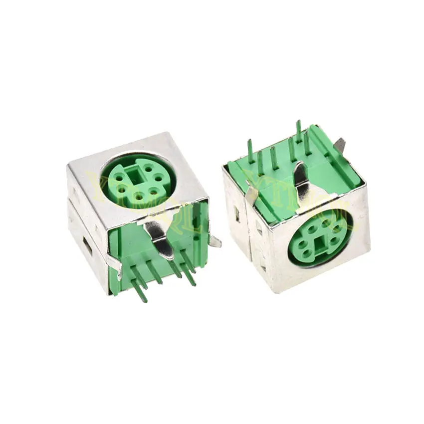 1 шт. Mini Din 3 4 5 6 7 8 9-контактные гнездовые DIN-розетки MD-SM Щит под прямым углом через отверстия PCB Круглый разъем