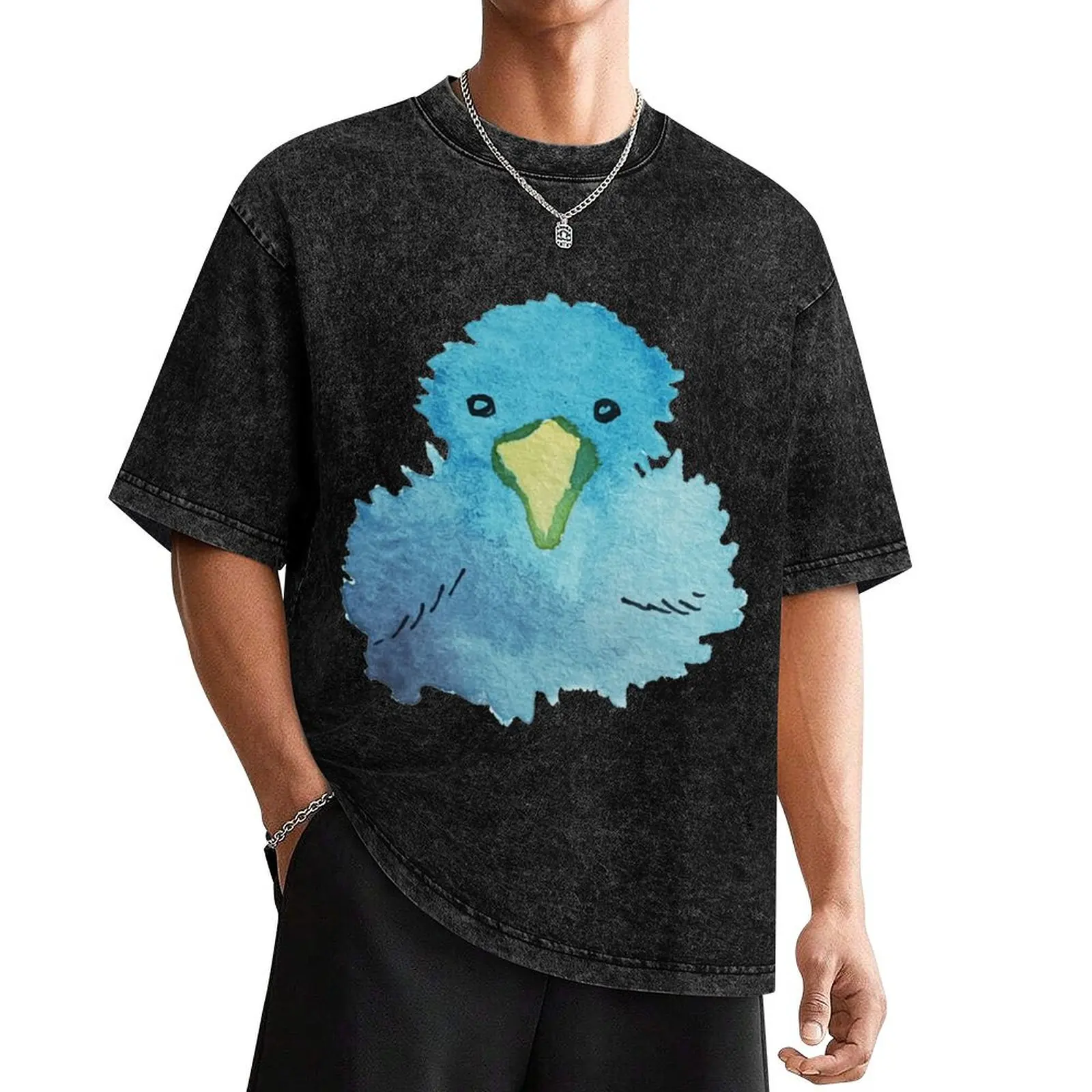 Футболка с акварелью Birb футболки рисунком для баскетбола одежда больших