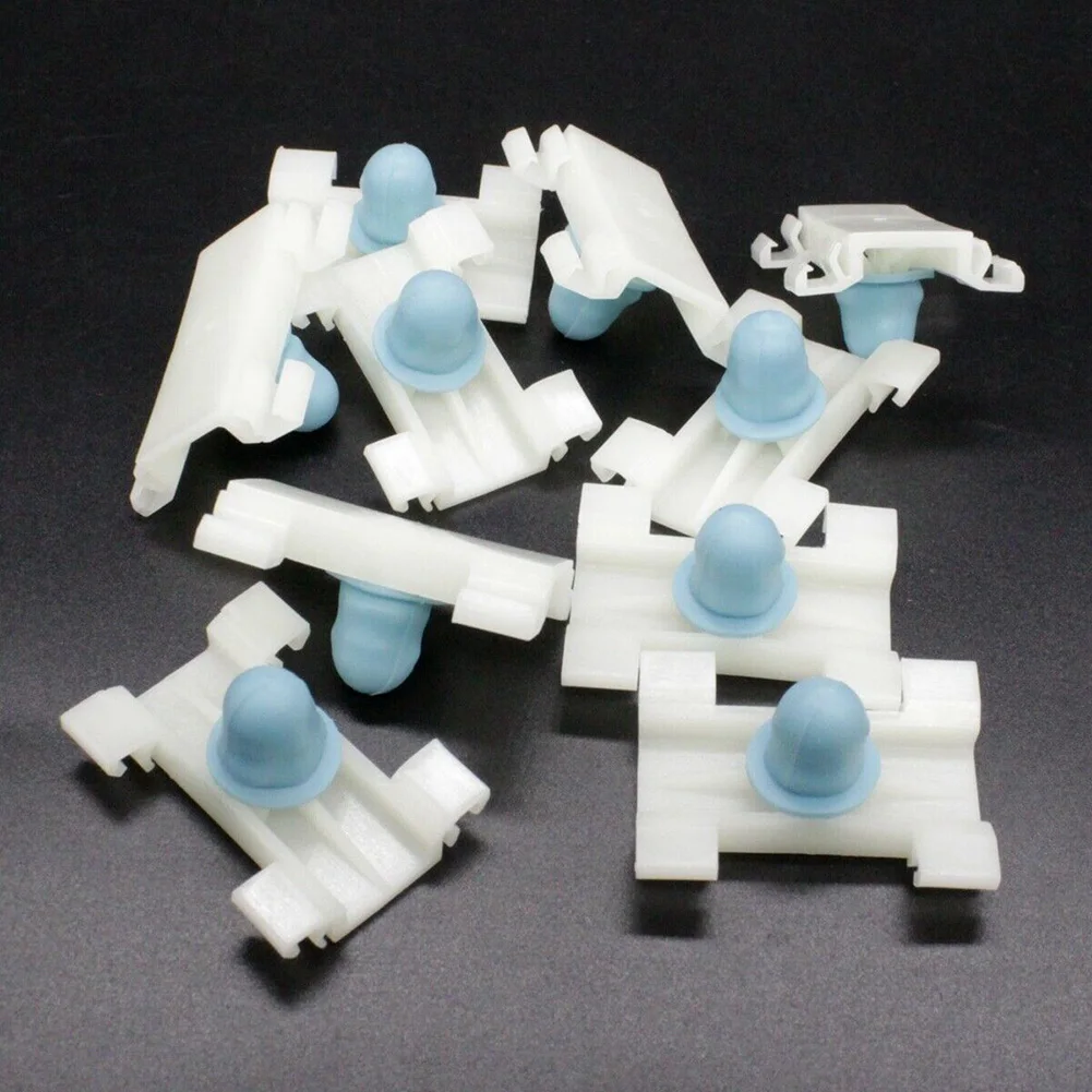

ForReplaces 71717421 Molded Clips Moulding Trim Clip With Rubber Cover White+Light Blue For BMW Replaces 51138166675