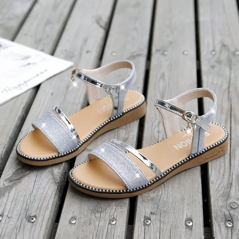 Fashion Diamond Women Sandals Shoes for Women Peep Toe Buckle Strap Roma Sandals Casual Luxury Shoes Sandalias De Mujer