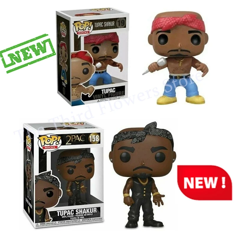 Новинка FUNKO POP Rapper Stars Tupac 2pac Star #19 Shakur #158 Виниловая фигурка ПВХ коллекционные