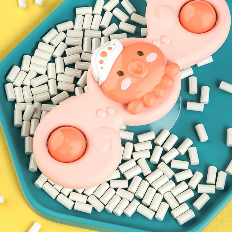Bath Toys Baby Child Bathing Fidget Spinner Suction Cup Shower Toy for Kids Funny Child Rattles Teether Montessori Toys Appease