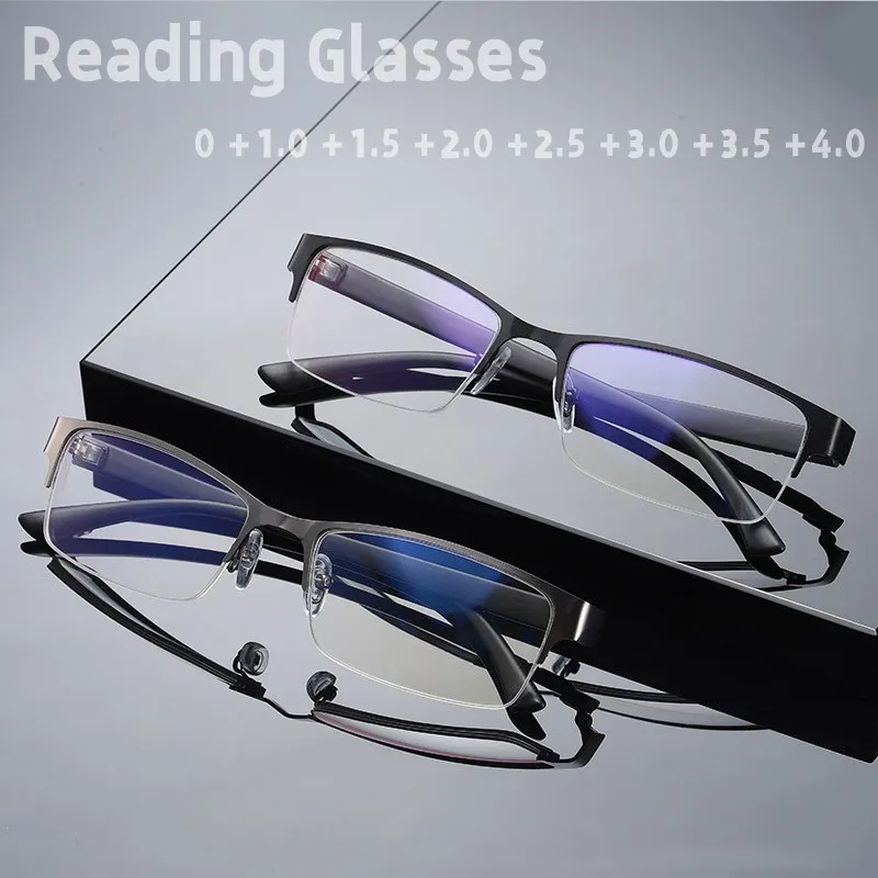 

New Style Retro Glasses High Quality Men and Women Reading Business Office Classic Square Anti-blue Presbyopia Diopter 0 to +4.0