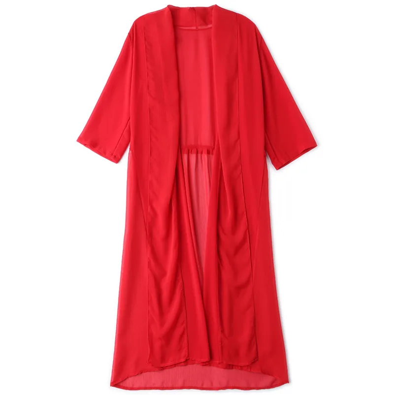 2024 женское летнее кимоно шифоновый кардиган пляжные рубашки в стиле бохо пальто