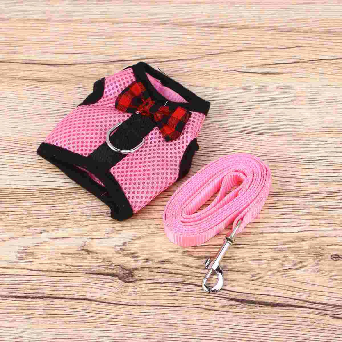 Новая дышащая сетчатая ткань с милым домашним животным и поводком жилет для