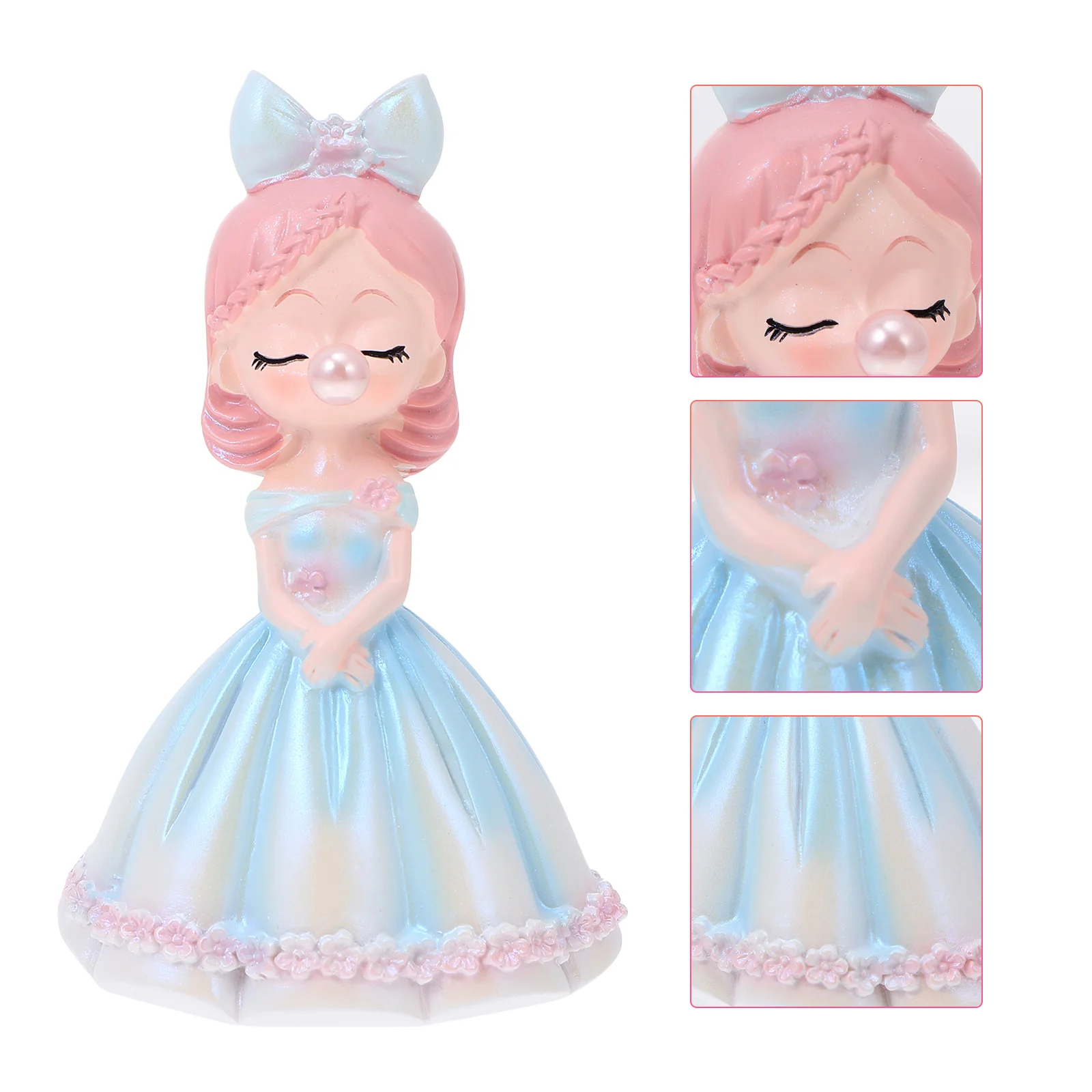 

Girl Resin Ornament Sculpture Girls Statue Figurine Table Decor Fairy Ornaments Figurinesfigure Desktop Bubble Decoration Cute