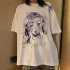 Женские футболки в стиле Харадзюку, Милая футболка с коротким рукавом, женские летние белые топы с мультяшным рисунком, футболка в стиле хип-хоп, Женская одежда оверсайз, 2021