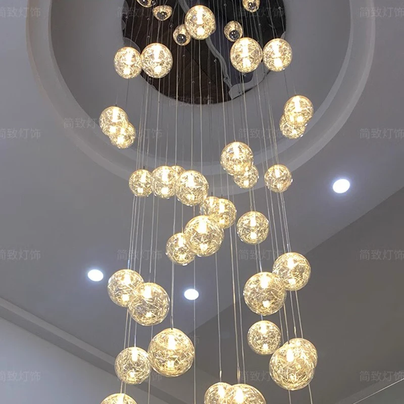 

Художественная светодиодная люстра, Подвесная лампа, украшение для гостиной в скандинавском стиле, домашняя обеденная комнатная подвесная лестница, украшение для гостиной