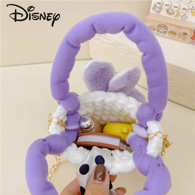 Disney 2023 New Plush Women's Handbag Fashion High Quality Children's Zero Wallet Cartoon Casual Versatile Parent Child Bag