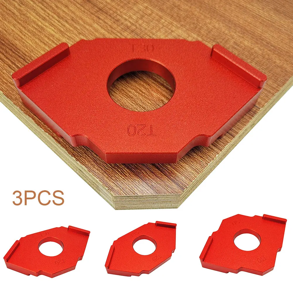

3pcs/set Hand Held Corner Router Bit Table For Woodworking Fillet Tool Accessories Wood Panel Aluminum Alloy Trimmer Quick Jig