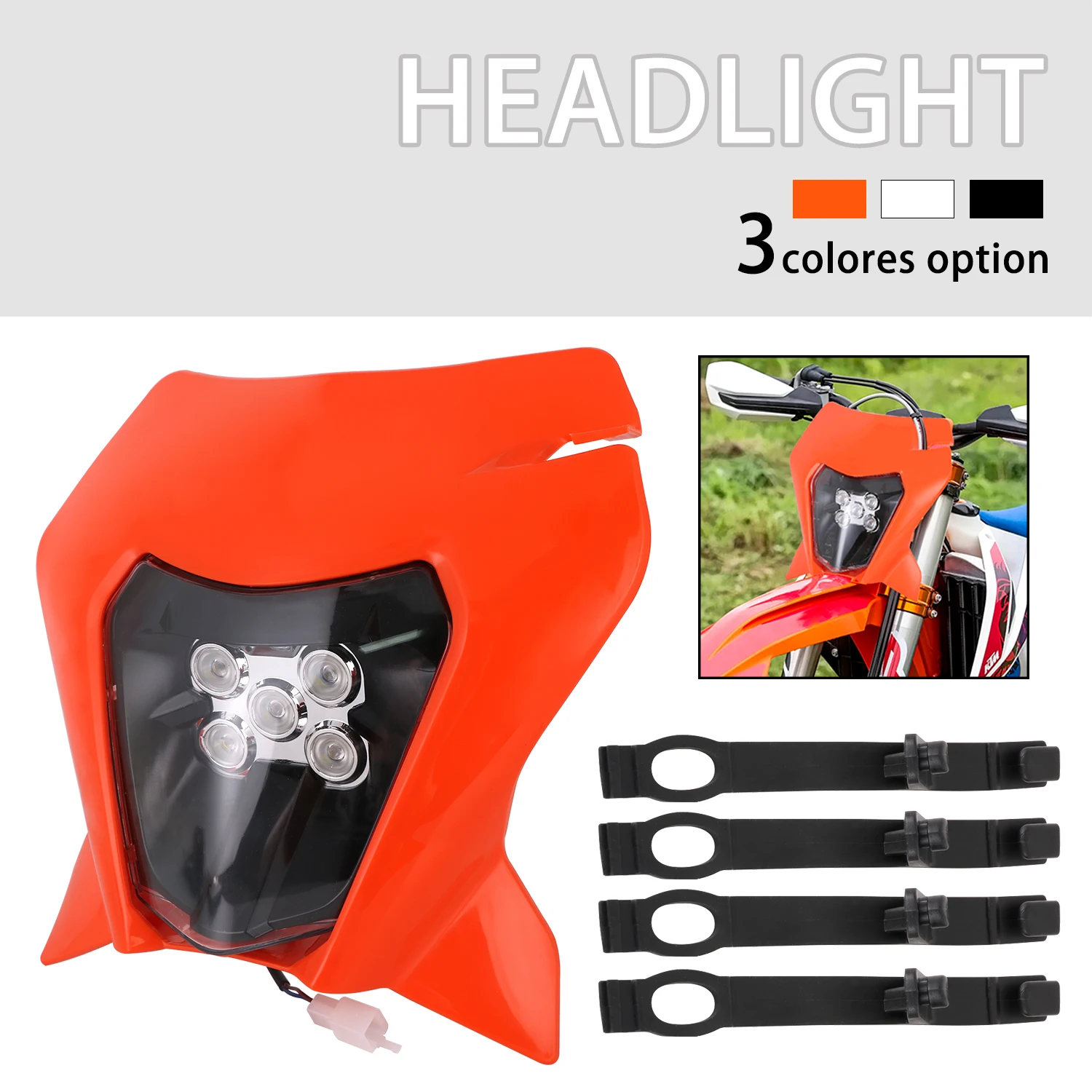 Enduro Sport Emark Led Headlight For Husqvarna Ktm Exc Xcf Xcw Te Tc Fe 125 250 300 350 450 530 690 Smr Xc-w