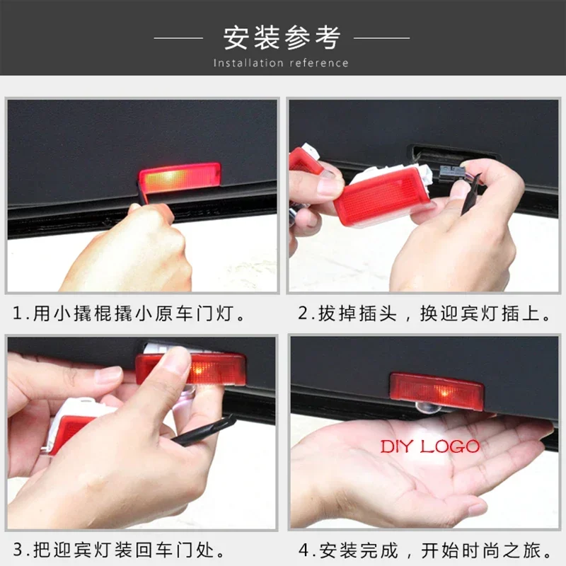 2-4 шт. светодиодный дверной светильник для Mercedes Benz GLK 250 280 300 GL350 A B Class W168 W169 W245