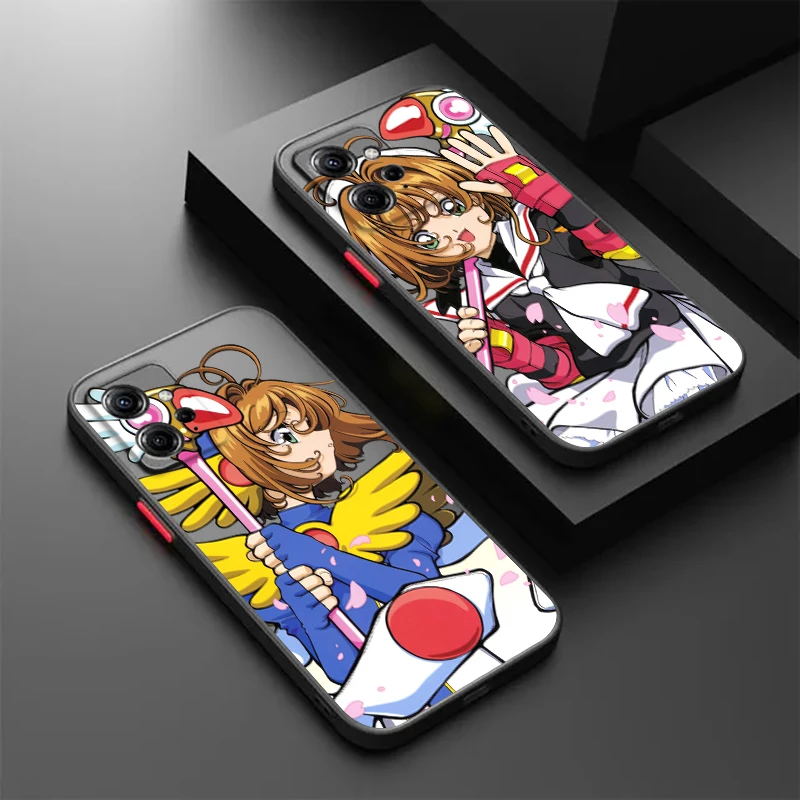C-Card C-Captor Anime S-Sakura Cute Frosted transparent For Redmi Note 13R 13 12 12S 12T 11 11T 11E 10 Pro Plus 5G Funda
