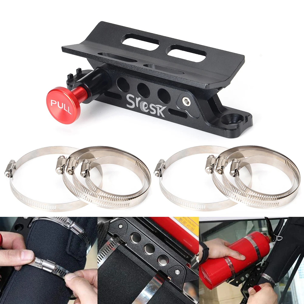 

Universal Adjustable Quick Release Roll Bar Fire Extinguisher Mount Holder Brackets For UTV ATV Car Jeep Wrangler Can Am Polaris
