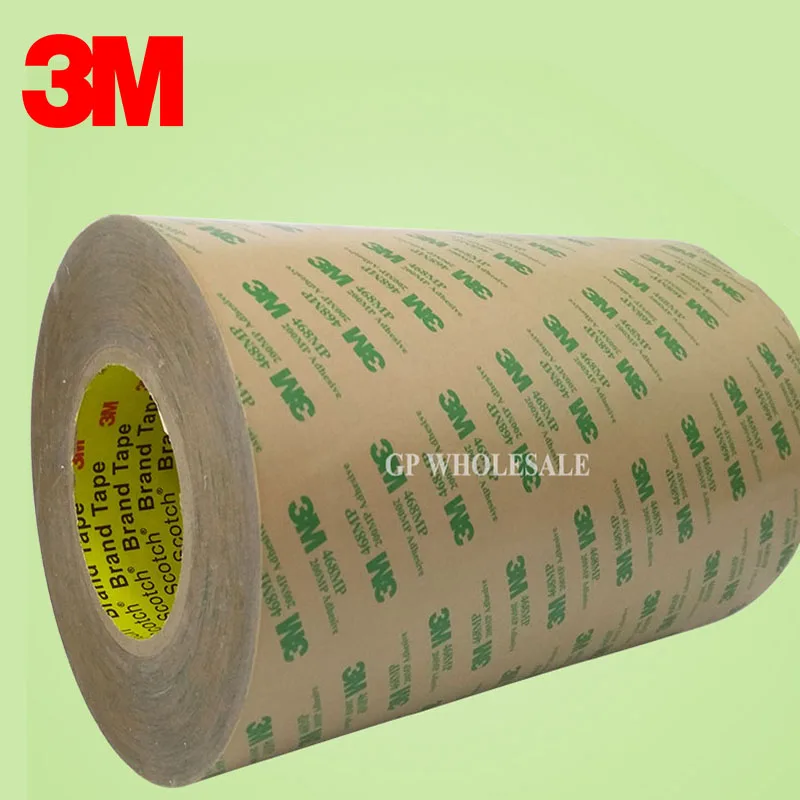 (80mm *55M *0.13mm 5.2 mils) 3M 468 MP 200MP Adhesive Heat Resist Transparent Film Double Sided Sticky for Device Control Panel