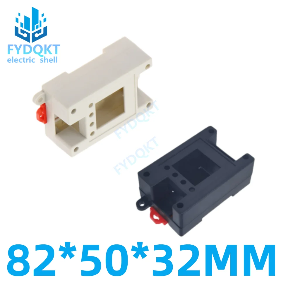 

82x50x32mm Plastic PLC Industrial Control Case Power Supply Housing Rail Type Instrument Junction Box 3-49-1 ABS Project Box