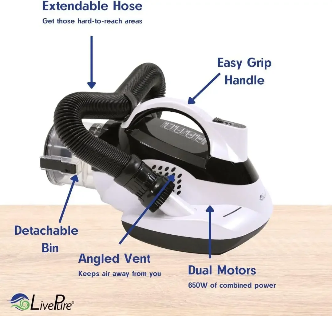 Ручной вакуумный фильтр и дезинфицирующее средство для ткани — щетка с двумя