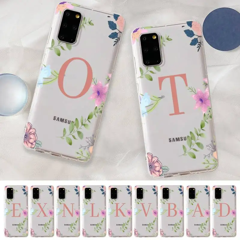 

Yinuoda Fashion Letter Flowers Phone Case For Samsung A 10 20 30 50s 70 51 52 71 4g 12 31 21 31 S 20 21 plus Ultra